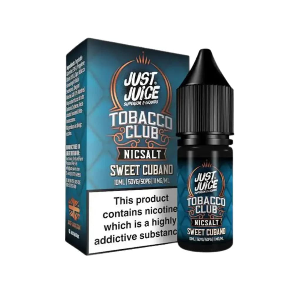  Sweet Cubano Tobacco / 20mg Just Juice Tobacco Club Nic Salts e liquids 10ml