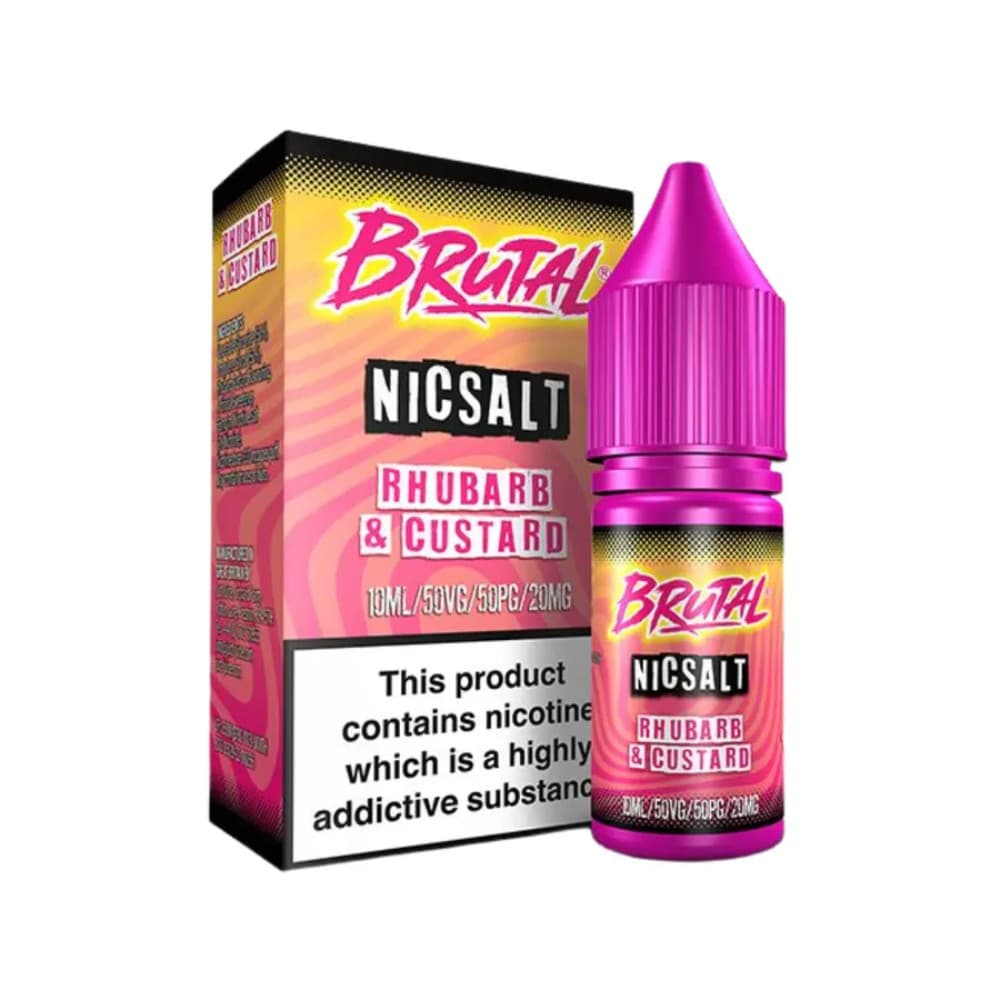  Rhubarb & Custard / 20mg Just Juice Brutal Nic Salts e liquids 10ml