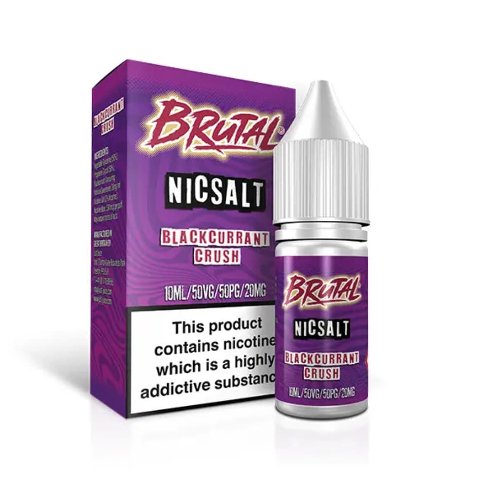  Drinks Blackcurrant Crush / 20mg Just Juice Brutal Nic Salts e liquids 10ml