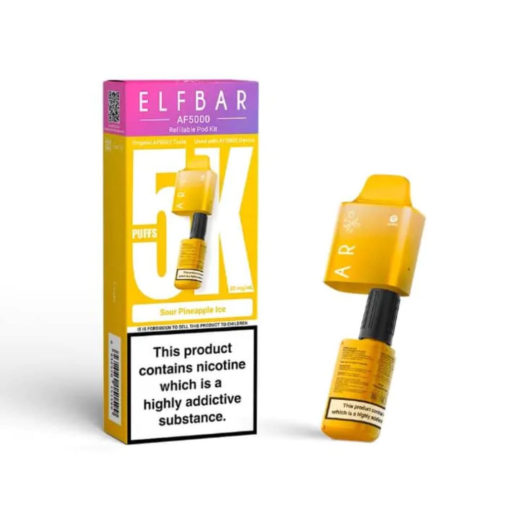  Sour Pineapple Ice Elf bar AF5000 Pods Pack of 5