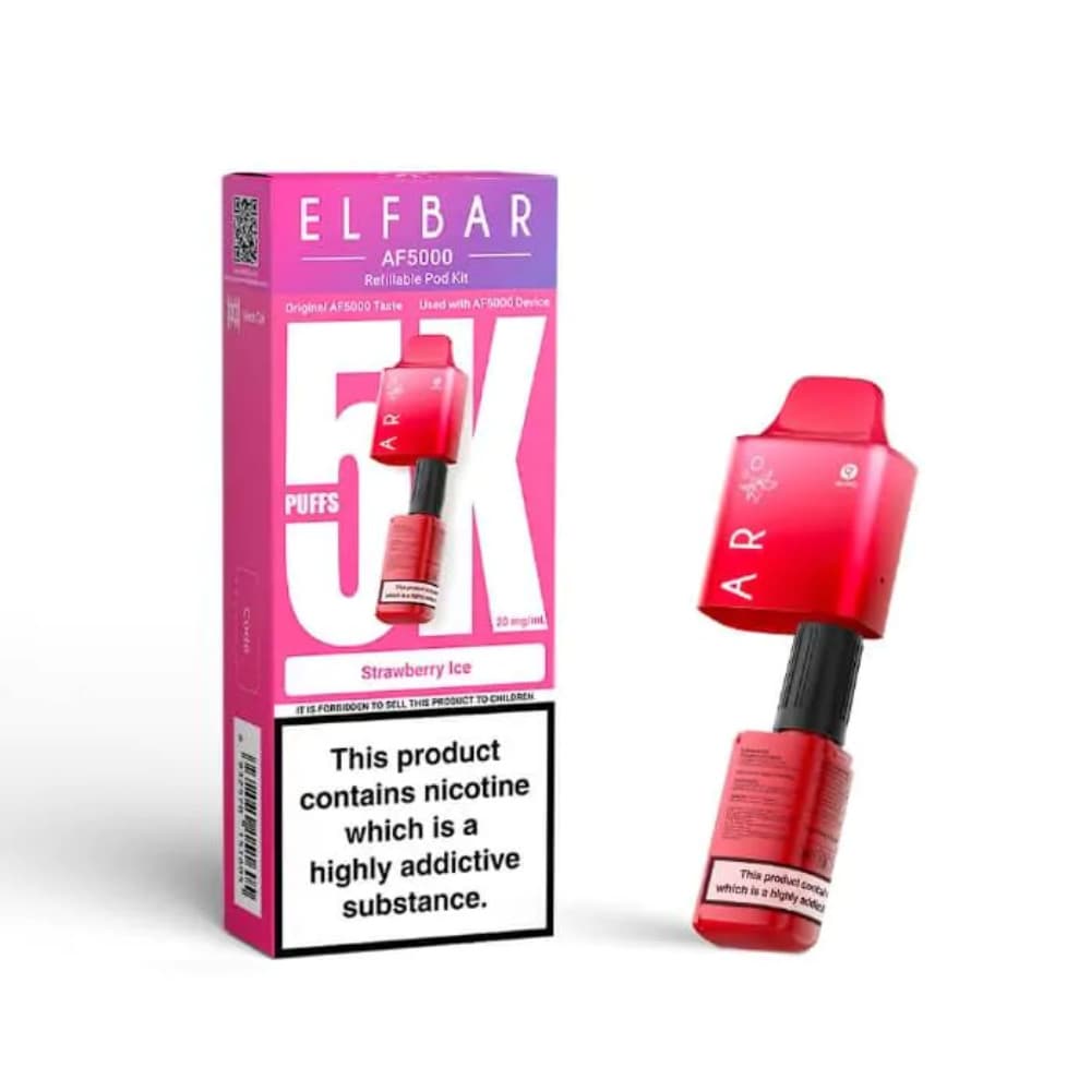  Strawberry Ice Elf bar AF5000 Pods Pack of 5