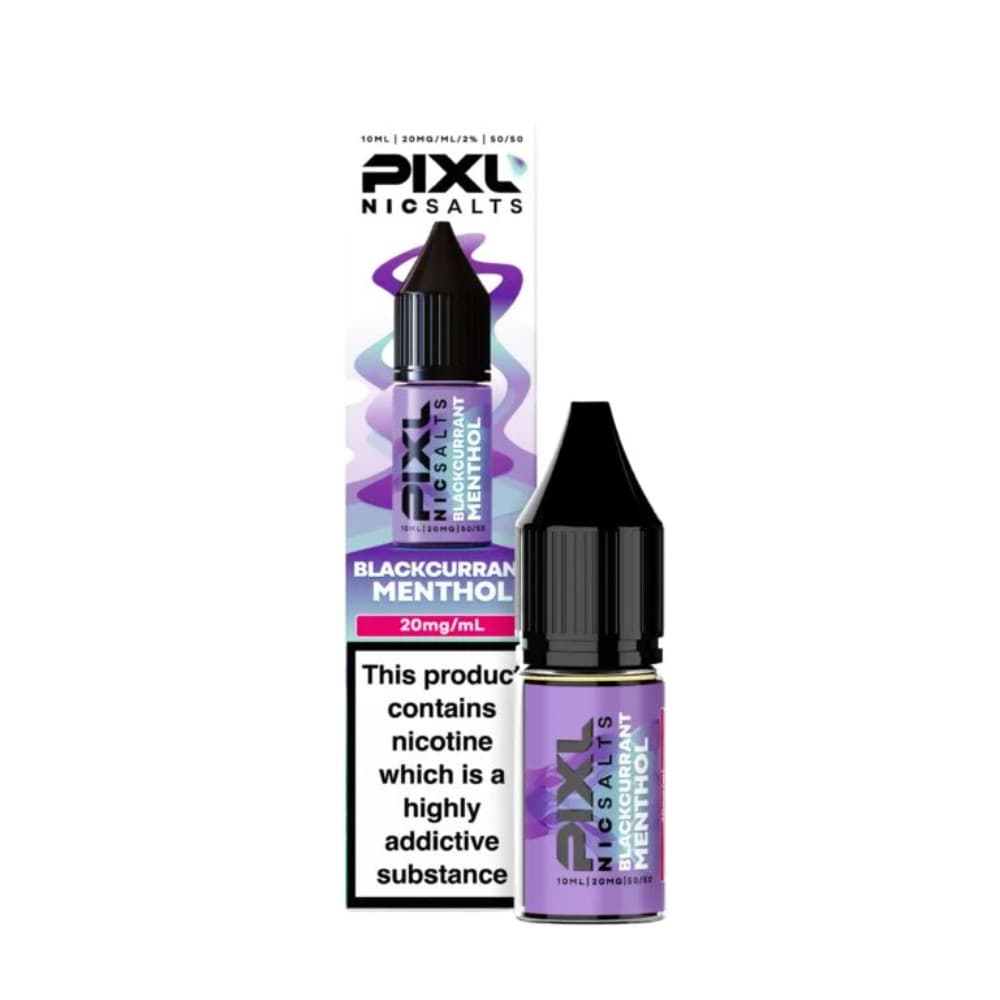  Blackcurrant Menthol / 10mg Pixl Nic Salts 10ml E liquids Box of 10