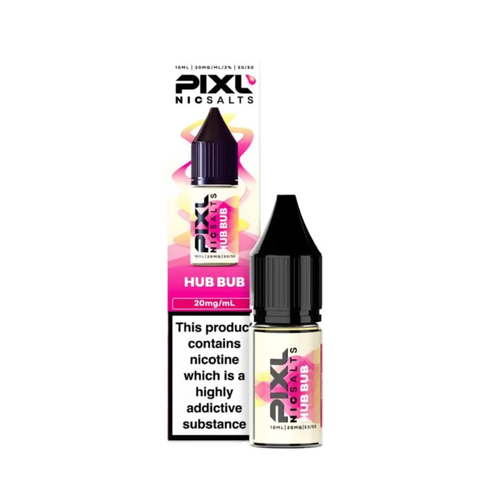  Hub Bub / 10mg Pixl Nic Salts 10ml E liquids Box of 10