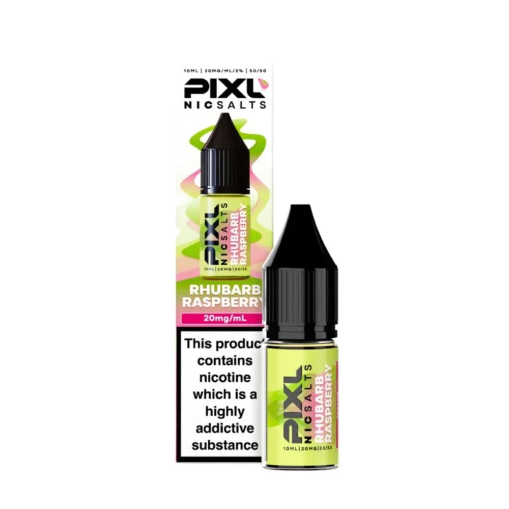  Rhubarb Raspberry / 20mg Pixl Nic Salts 10ml E liquids Box of 10