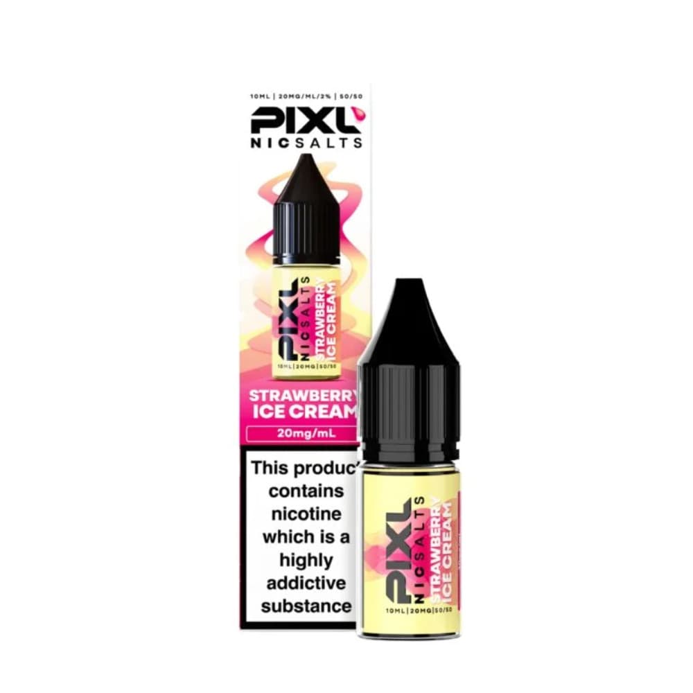  Strawberry Ice Cream / 10mg Pixl Nic Salts 10ml E liquids Box of 10