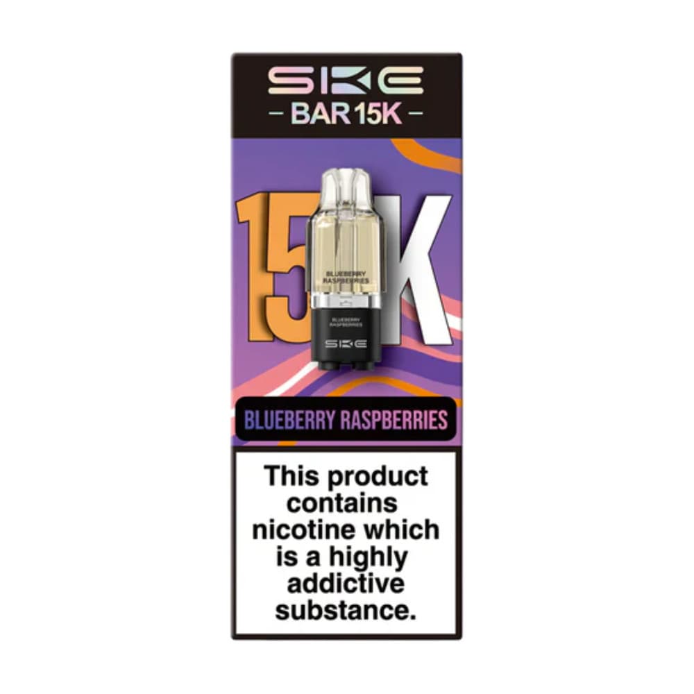  Blueberry Raspberries Ske Bar 15k Prefilled Pods Pack of 5