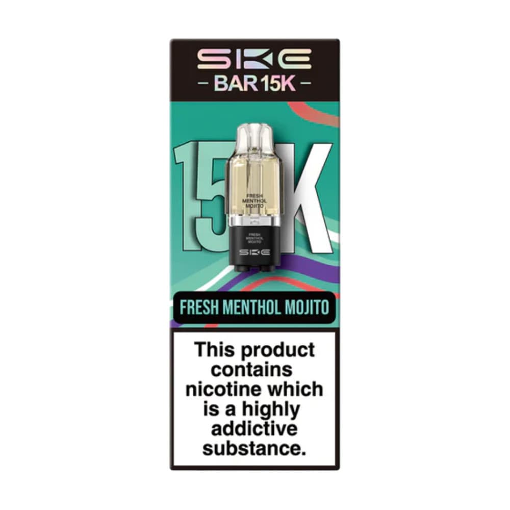  Fresh Menthol Mojito Ske Bar 15k Prefilled Pods Pack of 5