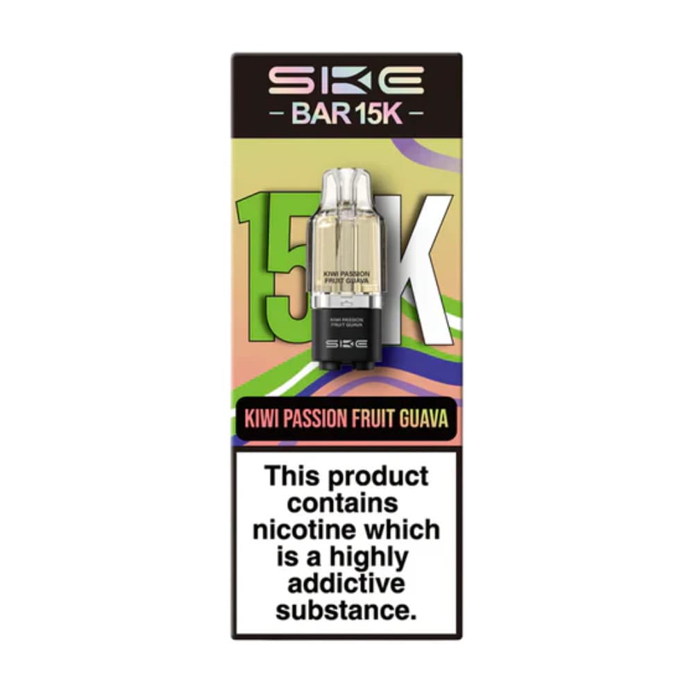  Kiwi Passion Fruit Guava Ske Bar 15k Prefilled Pods Pack of 5