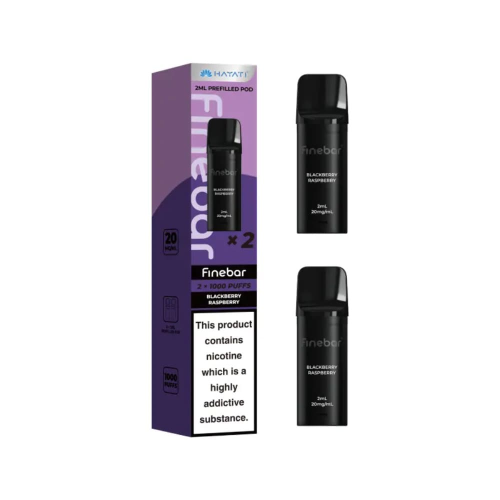  Blackberry Raspberry Hayati Finebar Prefilled Pod Pack of 10