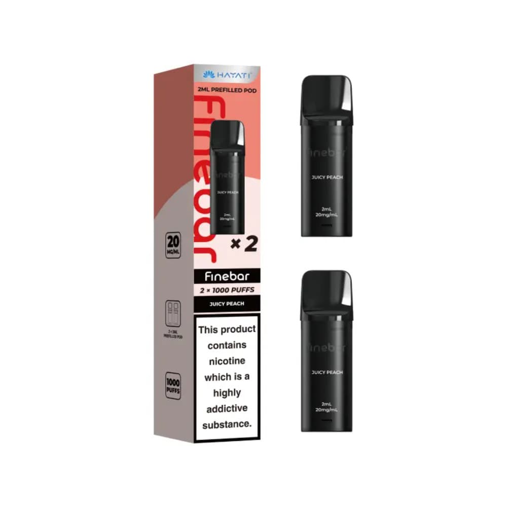  Juicy Peach Hayati Finebar Prefilled Pod Pack of 10