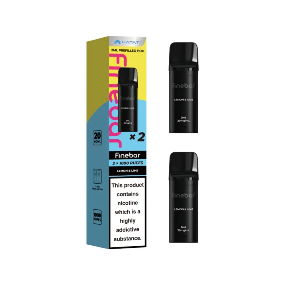  Lemon Lime Hayati Finebar Prefilled Pod Pack of 10