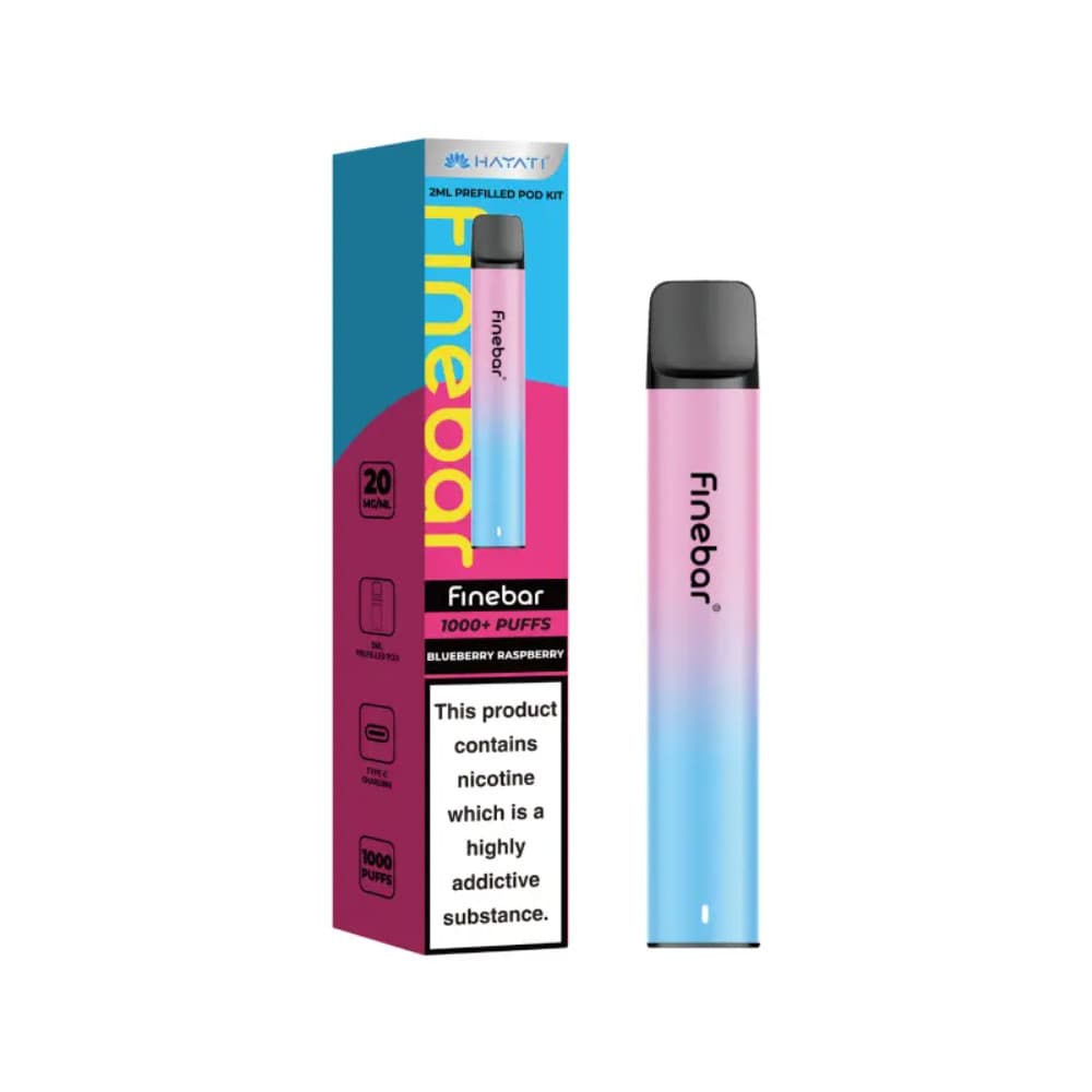  Blueberry Raspberry Hayati Finebar Prefilled Vape Kit Box of 10