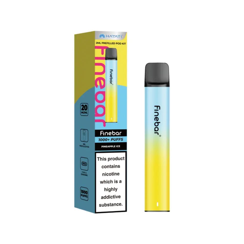  Pineapple Ice Hayati Finebar Prefilled Vape Kit Box of 10