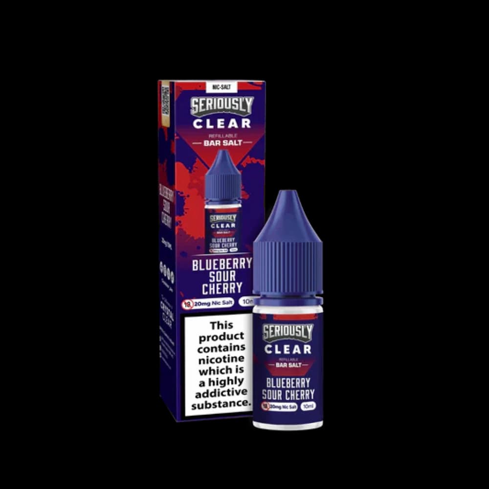  Blue Sour Cherry / 20mg Seriously Clear Bar Salt 10ml Box of 10