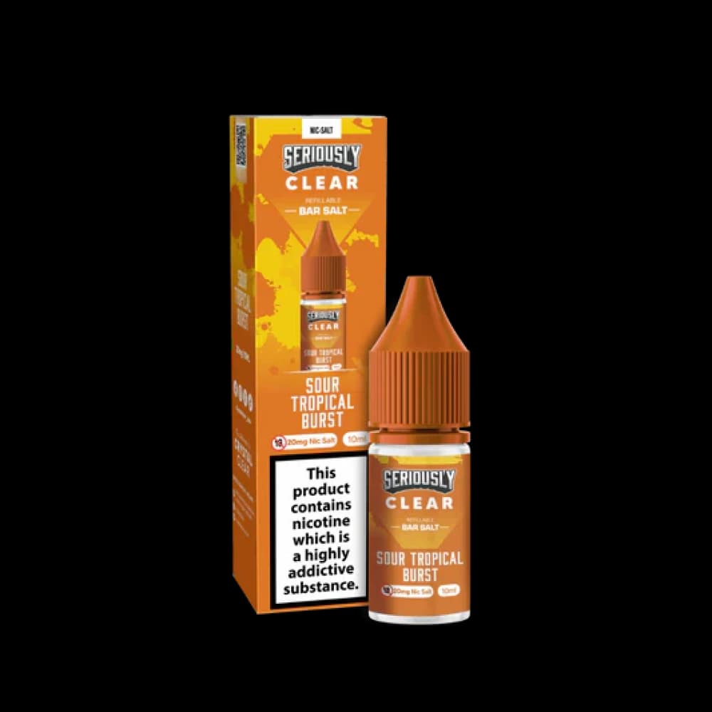  Sour Tropical Burst / 10mg Seriously Clear Bar Salt 10ml Box of 10