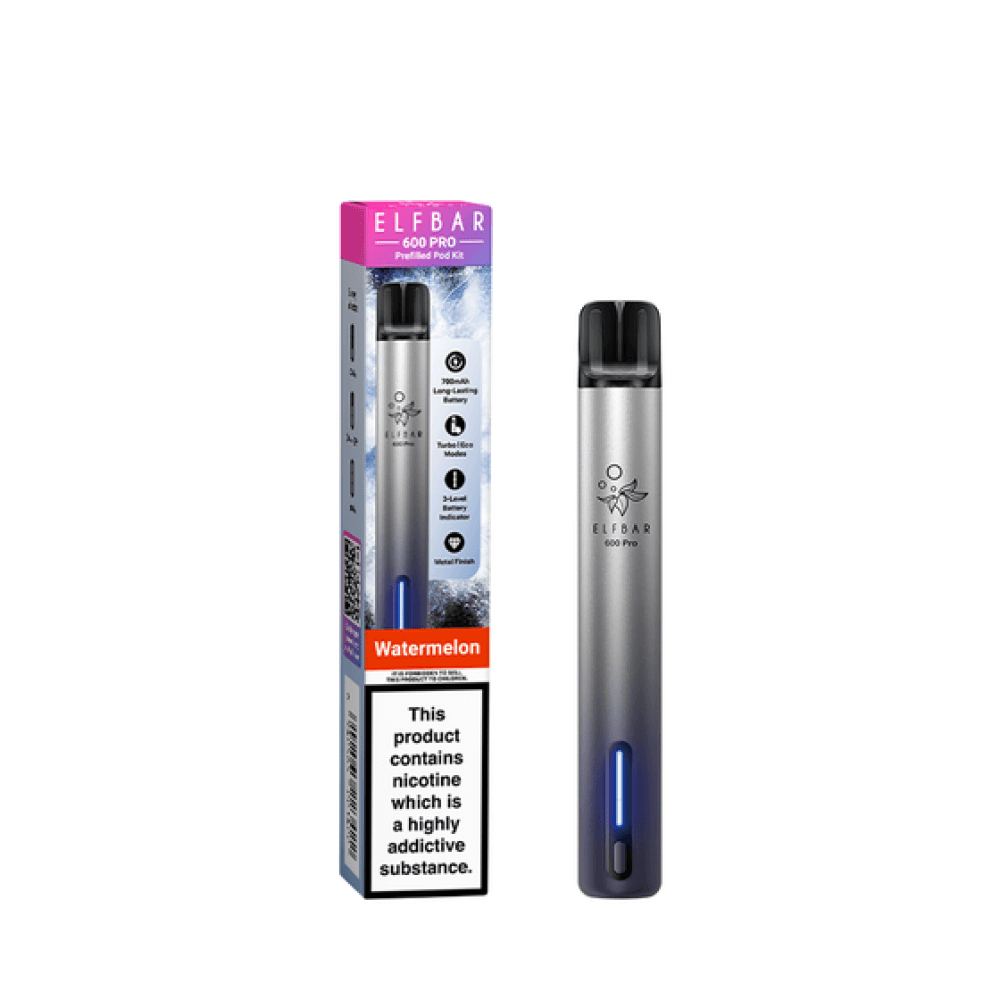  Watermelon Elf Bar 600 Pro Vape Pod Kit Box of 10