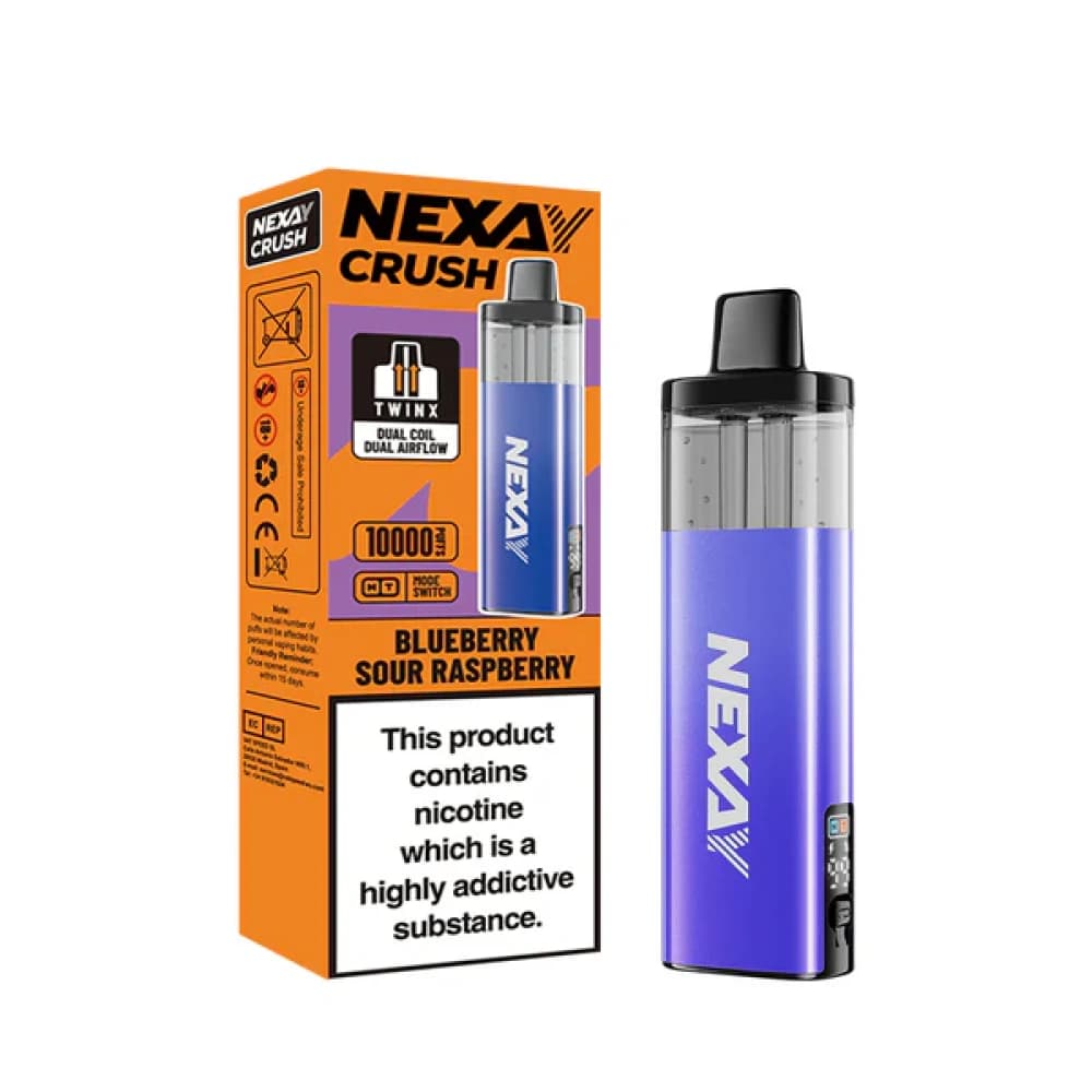  Blueberry Sour Raspberry Nexay Crush 10k Pod Vape Kit Box of 5