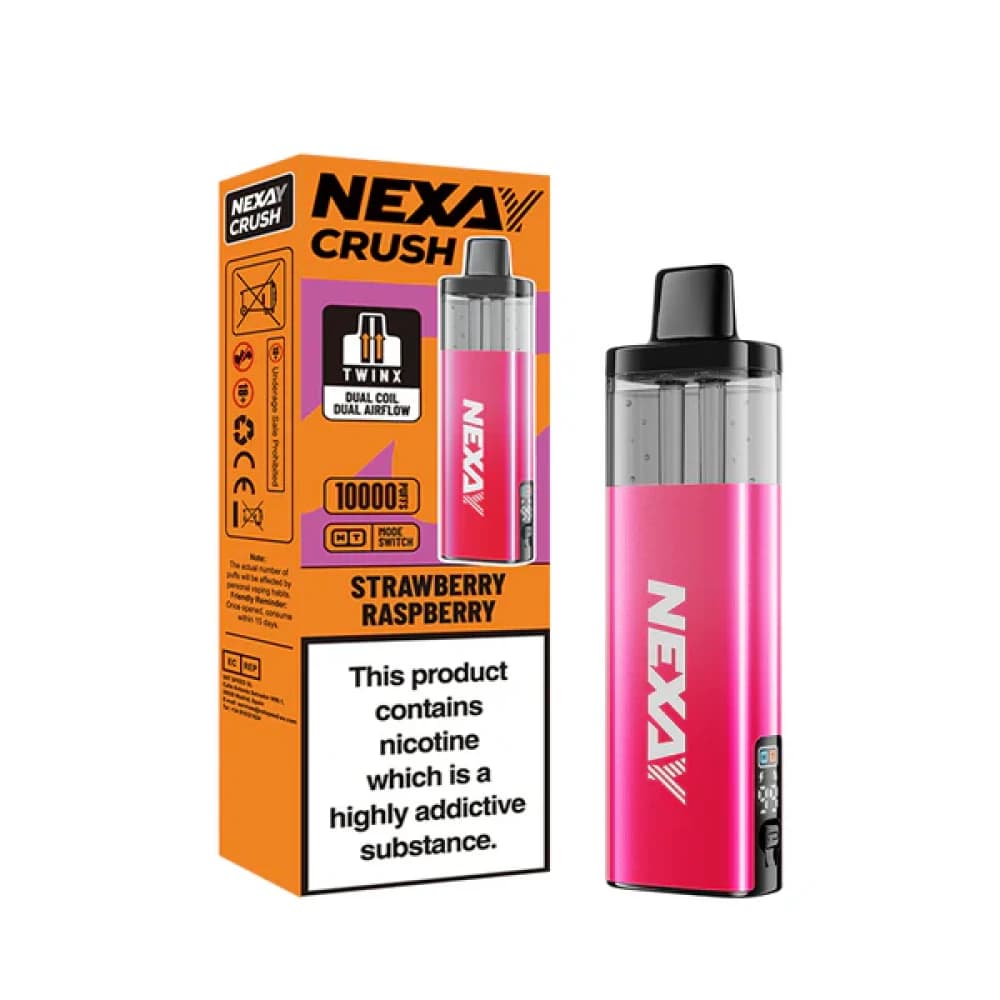  Strawberry Raspberry Nexay Crush 10k Pod Vape Kit Box of 5