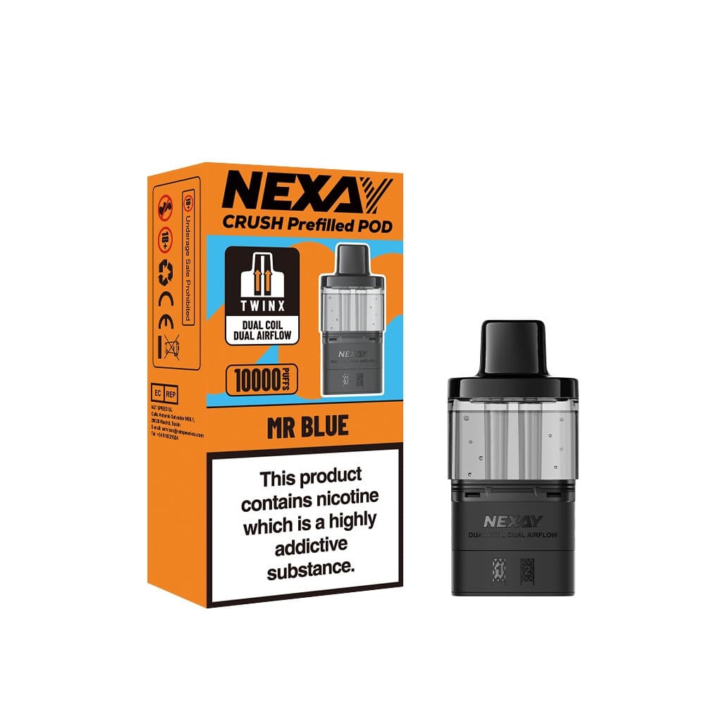  Mr Blue Nexay Crush 10k Refill Pods Box of 5