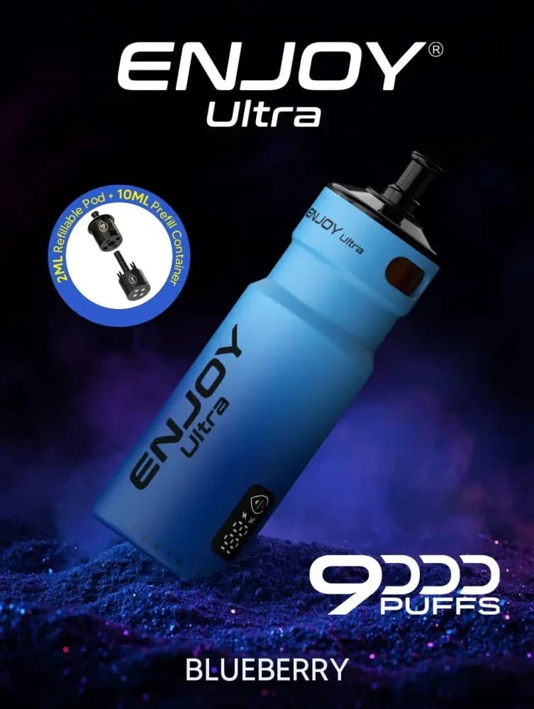  Blueberry Enjoy Ultra 9000 Vape Kit Box of 5