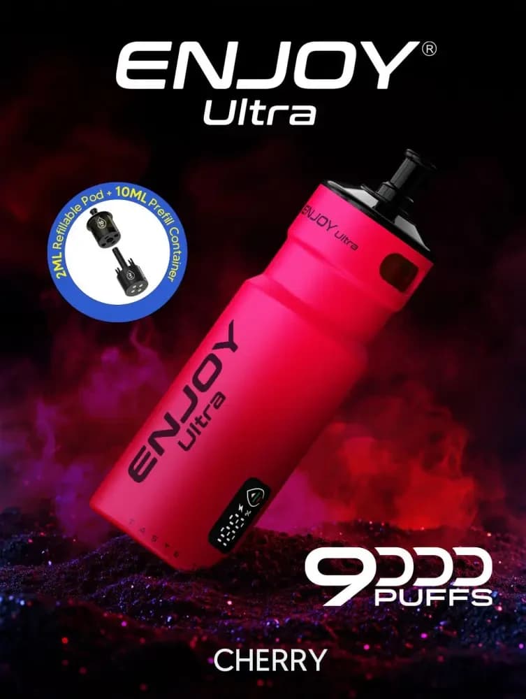  Cherry Enjoy Ultra 9000 Vape Kit Box of 5