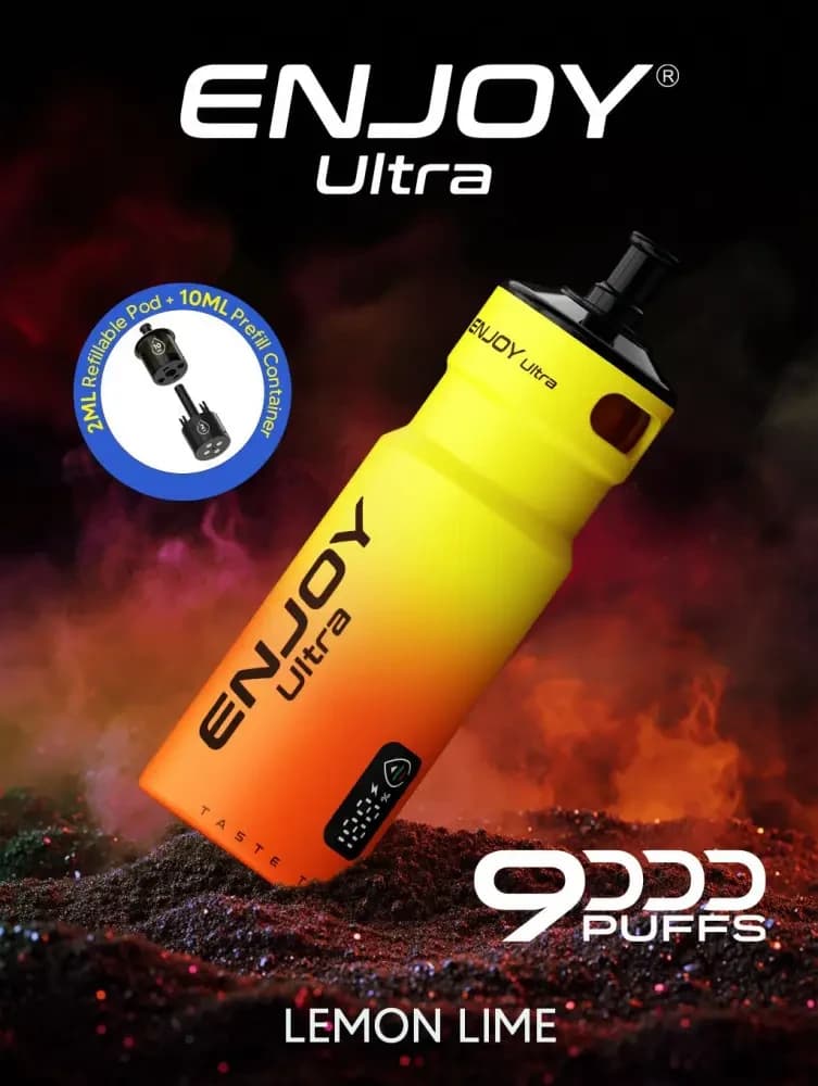  Lemon Lime Enjoy Ultra 9000 Vape Kit Box of 5
