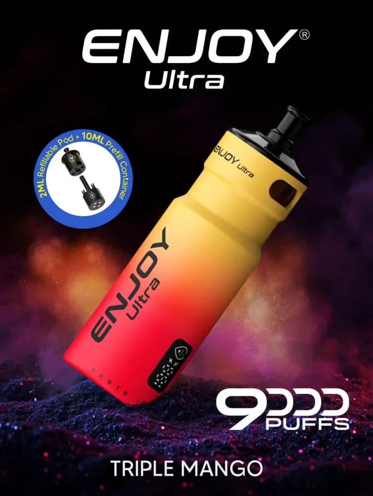  Triple Mango Enjoy Ultra 9000 Vape Kit Box of 5