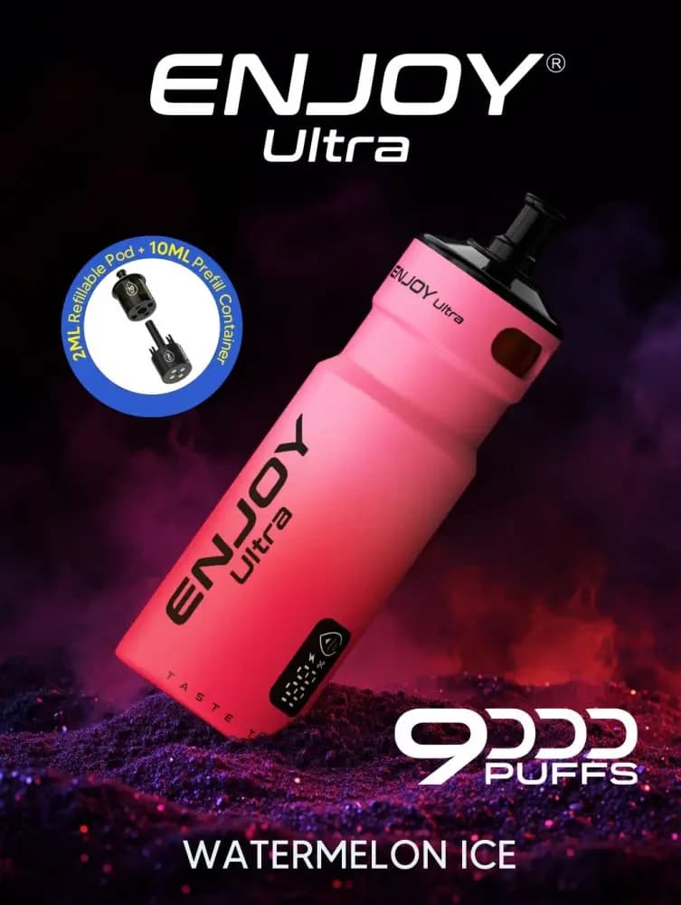  Watermelon Ice Enjoy Ultra 9000 Vape Kit Box of 5