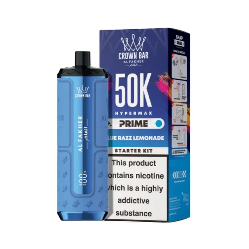  Blueberry Lemonade Al Fakher 50k Hypermax Prime Vape Kit Box of 5