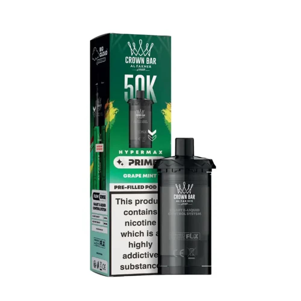  Grape Mint Al Fakher 50k Hypermax Prime Pods Box of 5