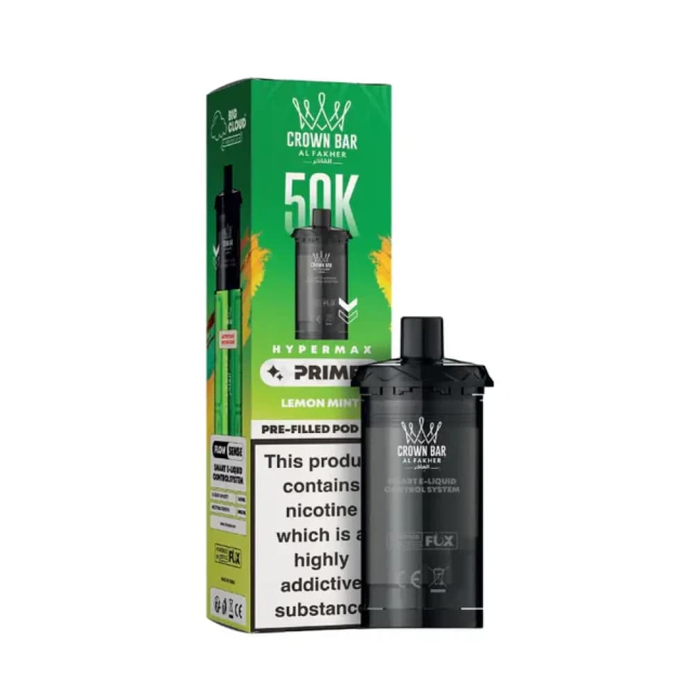  Lemon Mint Al Fakher 50k Hypermax Prime Pods Box of 5