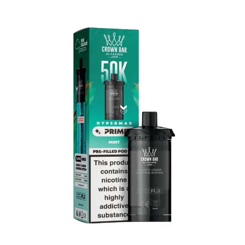  Mint Al Fakher 50k Hypermax Prime Pods Box of 5