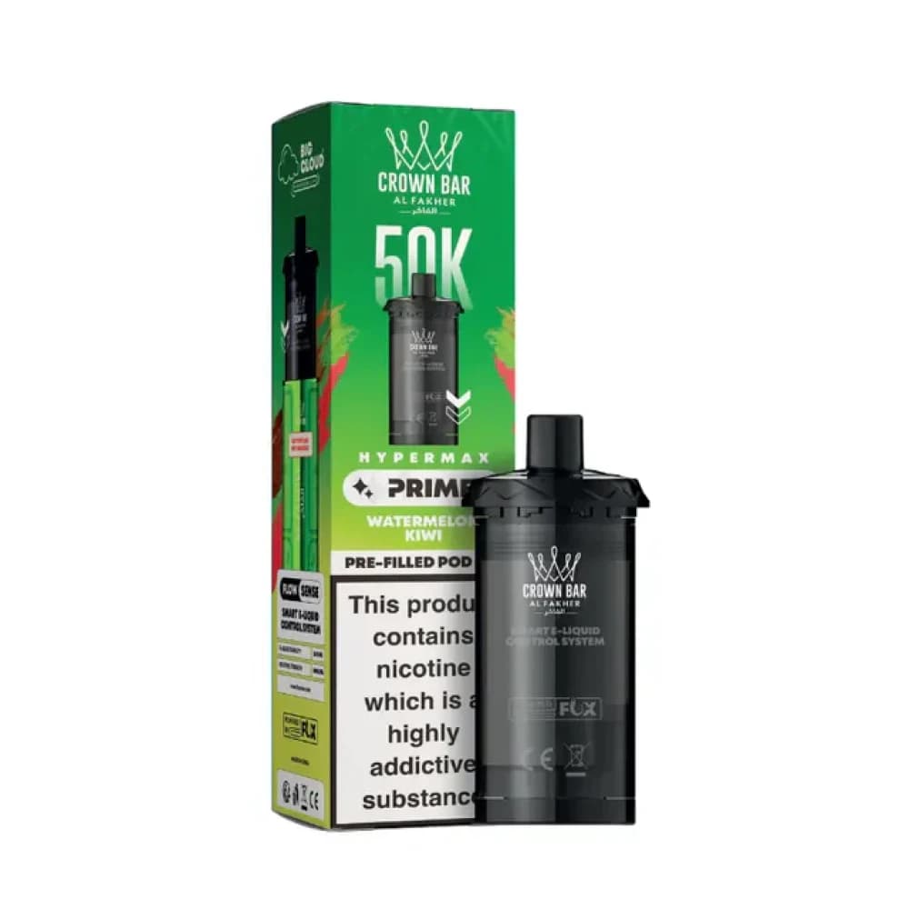  Watermelon Kiwi Al Fakher 50k Hypermax Prime Pods Box of 5