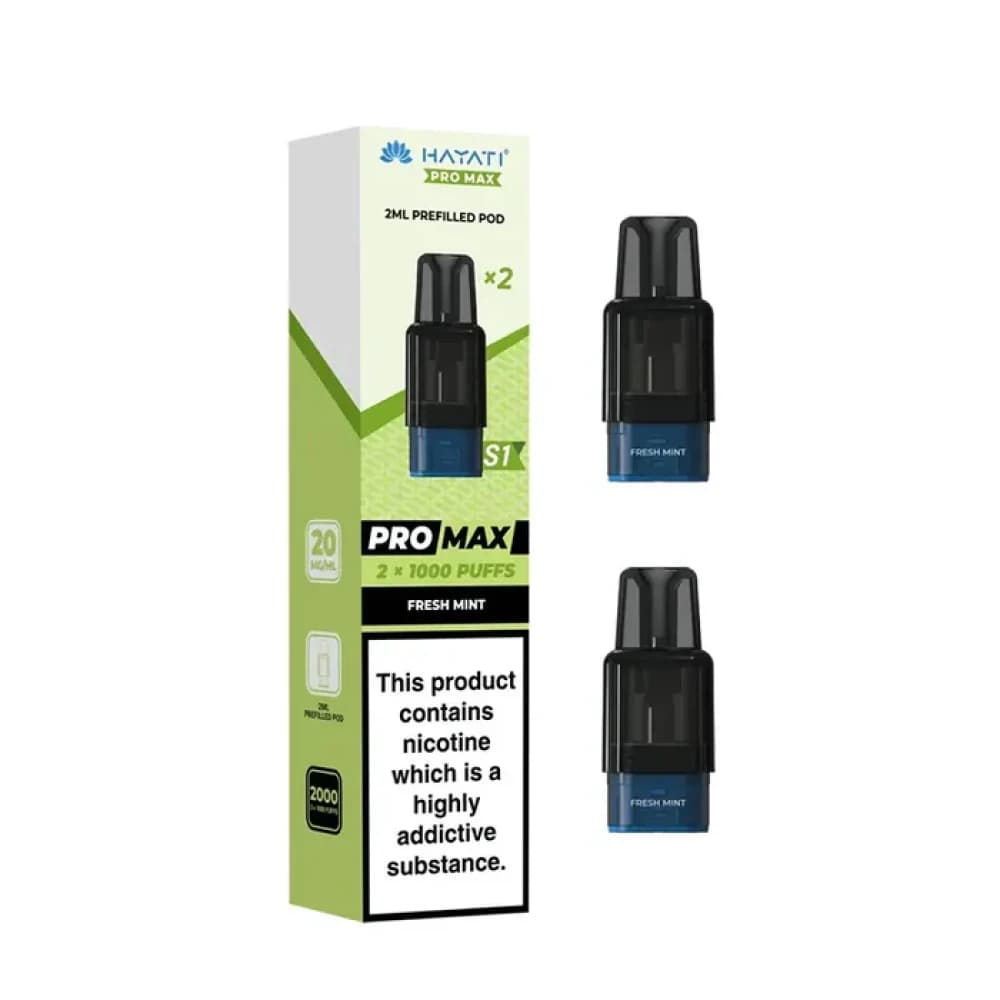  Fresh Mint Hayati Pro Max S1 Prefilled Pods Pack of 10