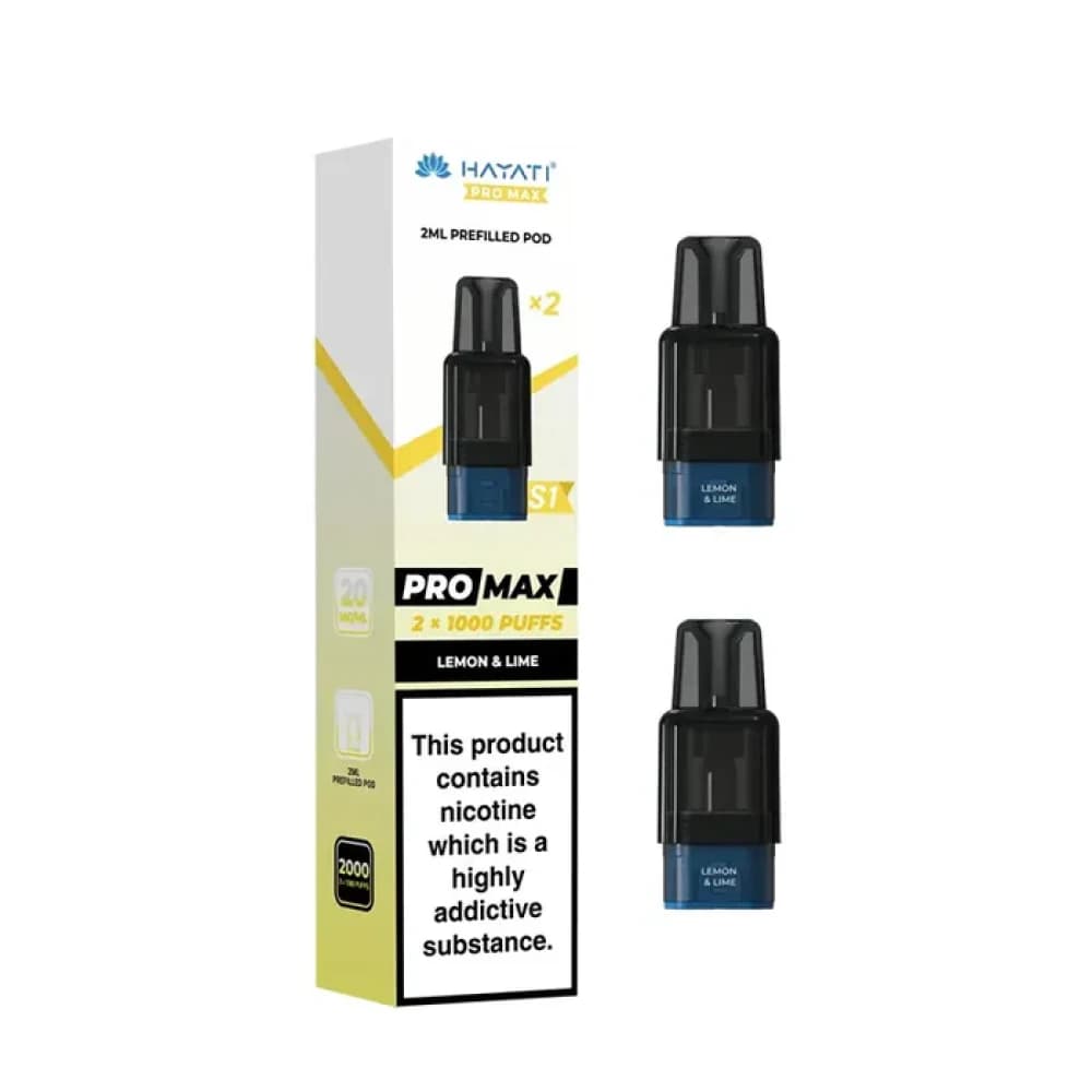  Lemon Lime Hayati Pro Max S1 Prefilled Pods Pack of 10