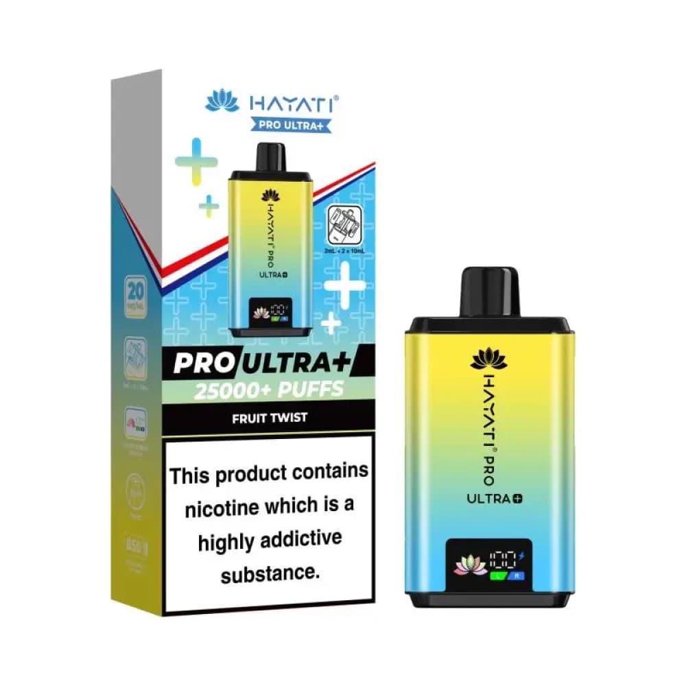  Fruit Twist Hayati Pro Ultra Plus 25k Vape Kit Box of 5