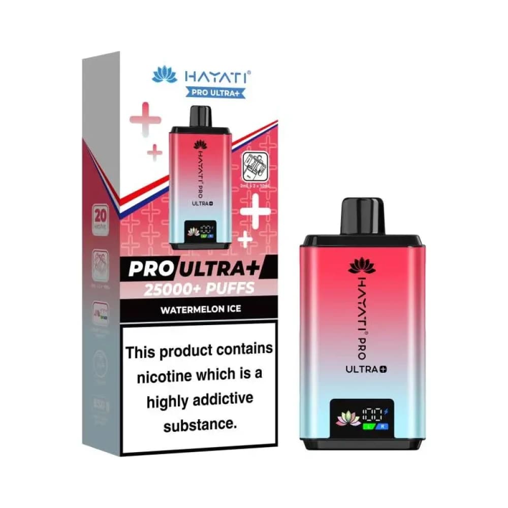  Watermelon Ice Hayati Pro Ultra Plus 25k Vape Kit Box of 5