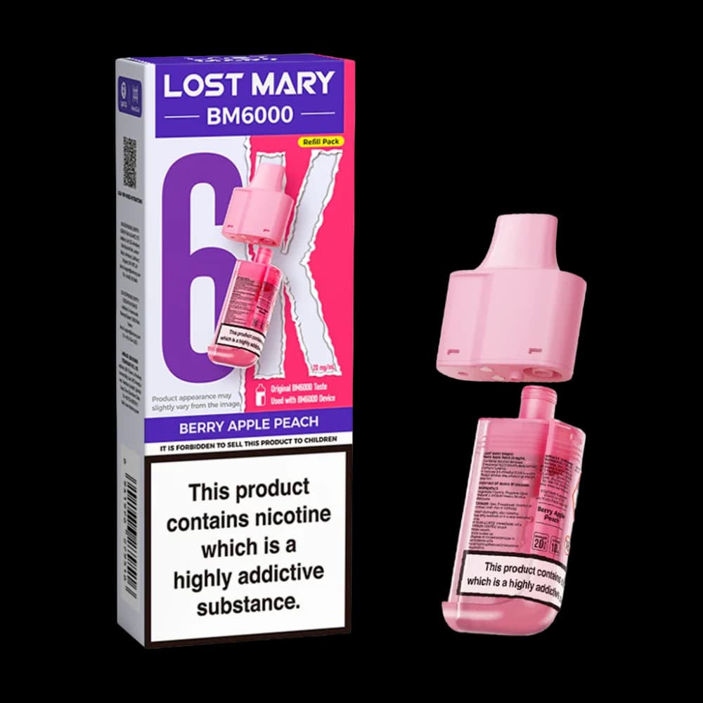  Berry Apple Peach Lost Mary Bm6000 Pods Pack of 5