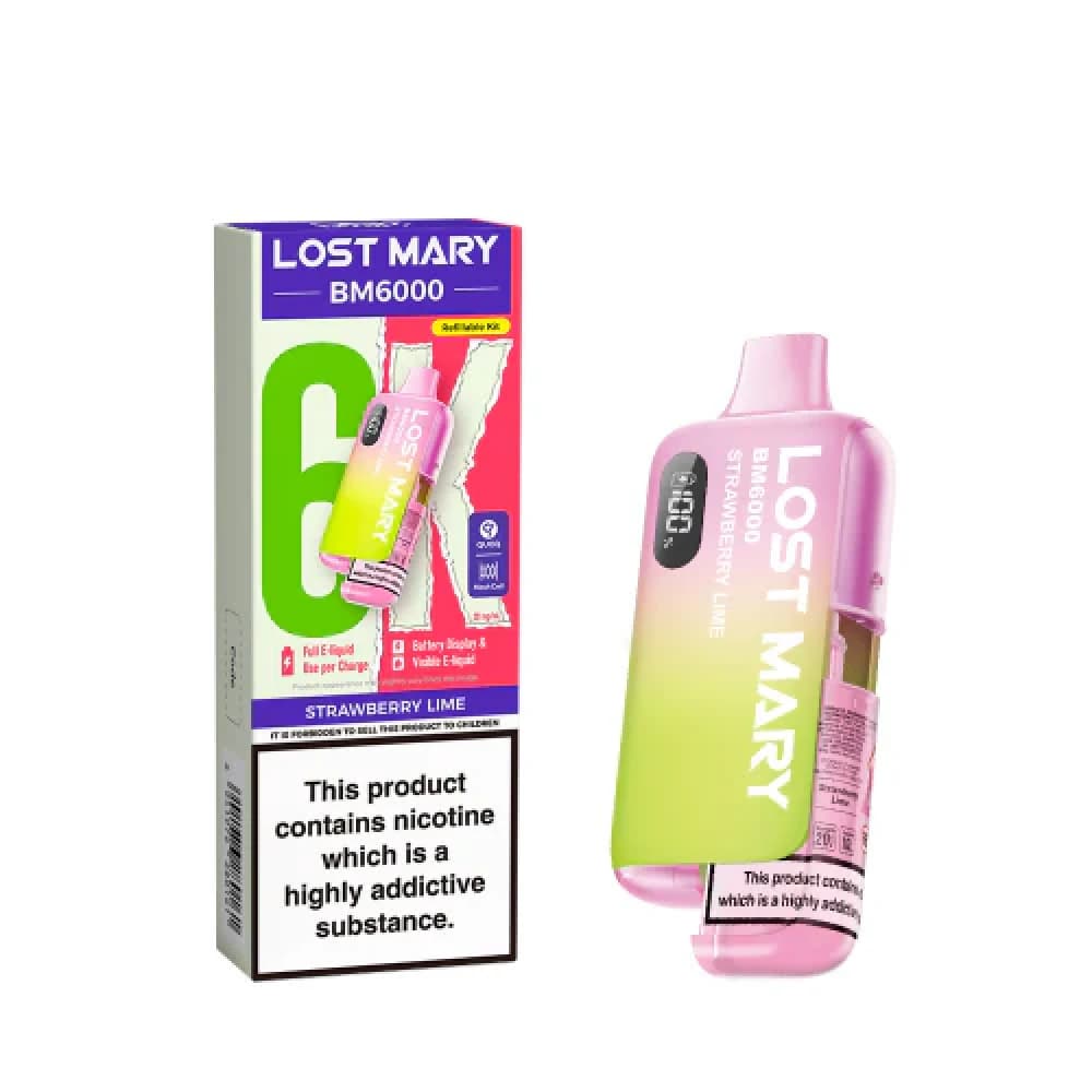  Strawberry Lime Lost Mary Bm6000 Pods Pack of 5