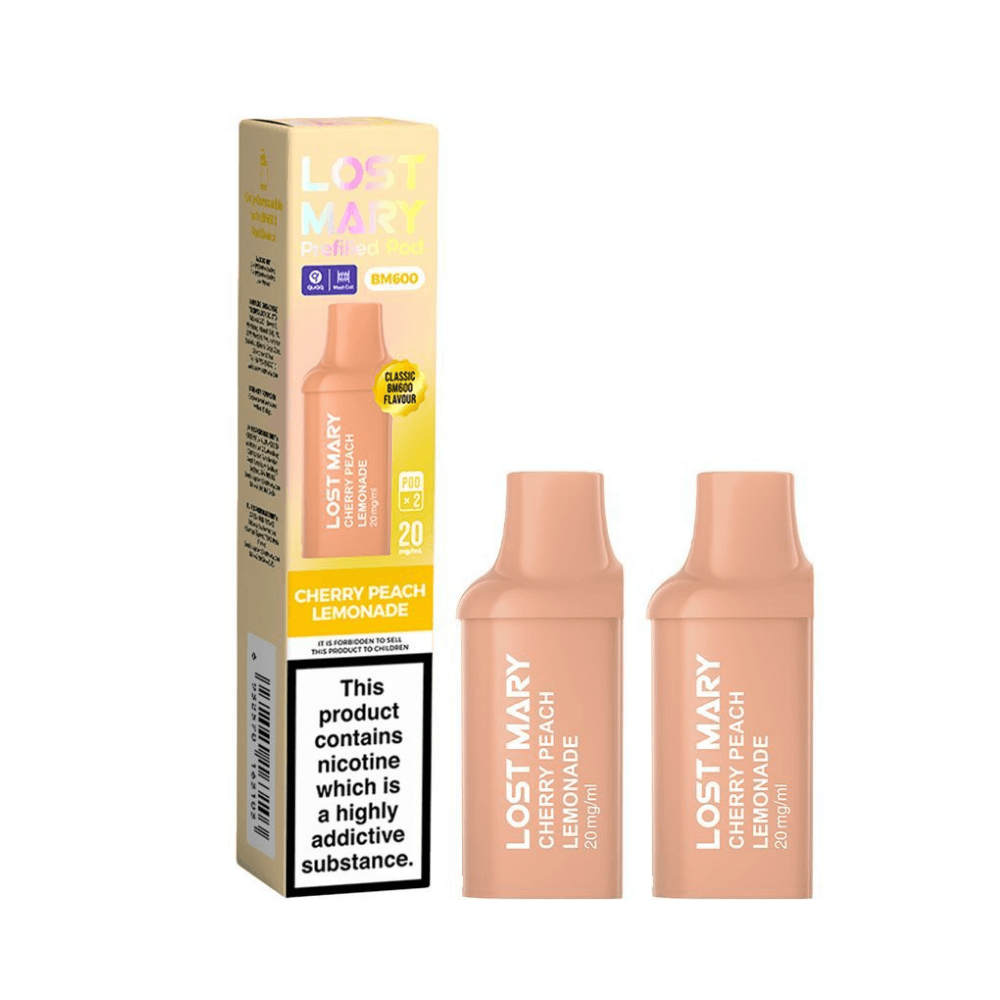  Cherry Peach Lemonade Lost Mary Bm600 Prefilled Pods Box of 10