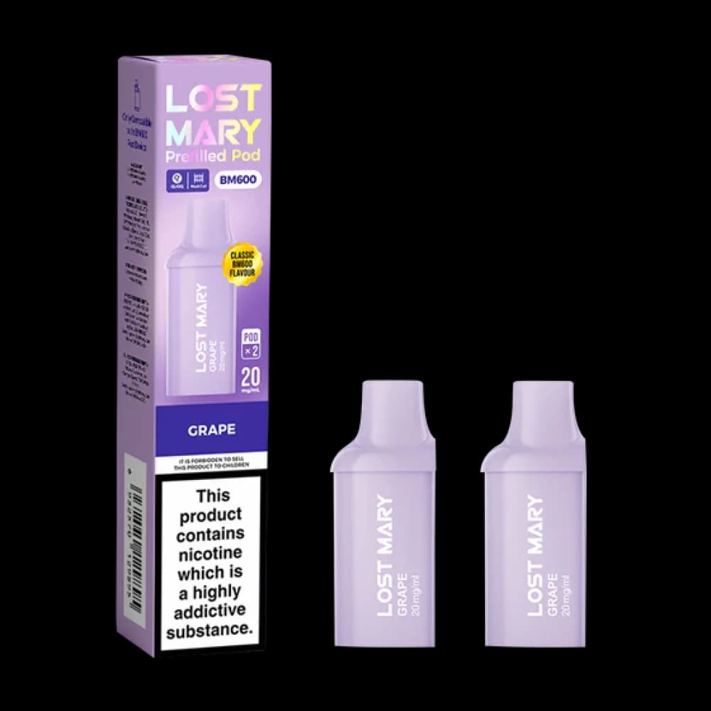  Grape Lost Mary Bm600 Prefilled Pods Box of 10