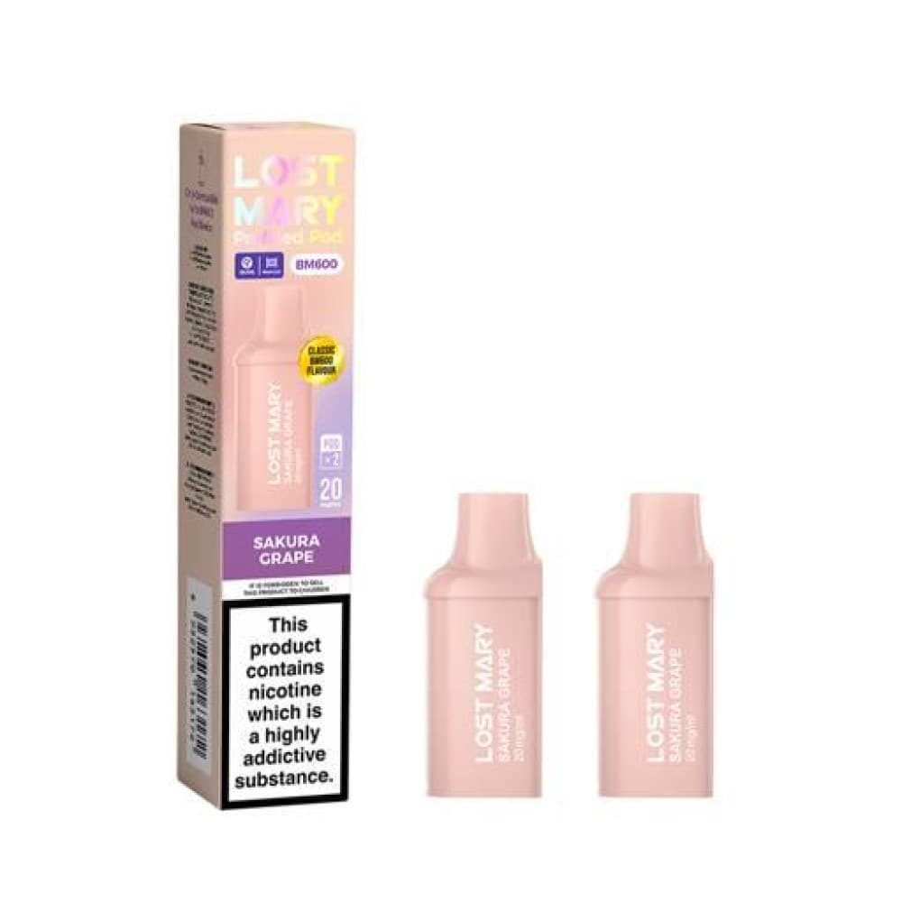  Sakura Grape Lost Mary Bm600 Prefilled Pods Box of 10