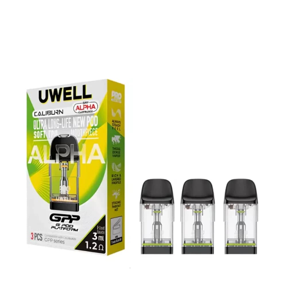  1.2ohm XL Alpha Uwell Caliburn GPP ALPHA Pods -3PK