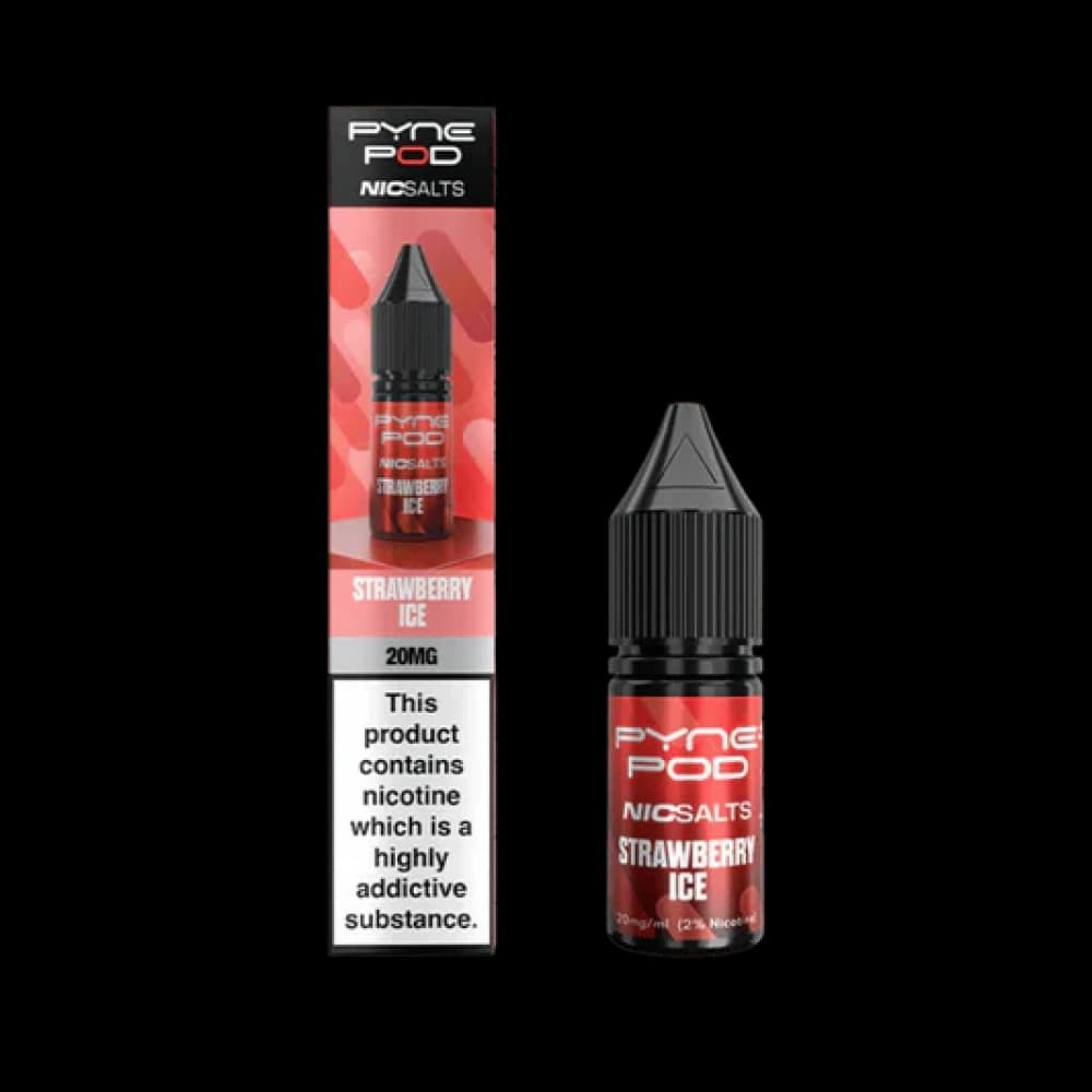  Strawberry Ice / 10mg Pyne Pod Nic Salt 10ml Box of 10
