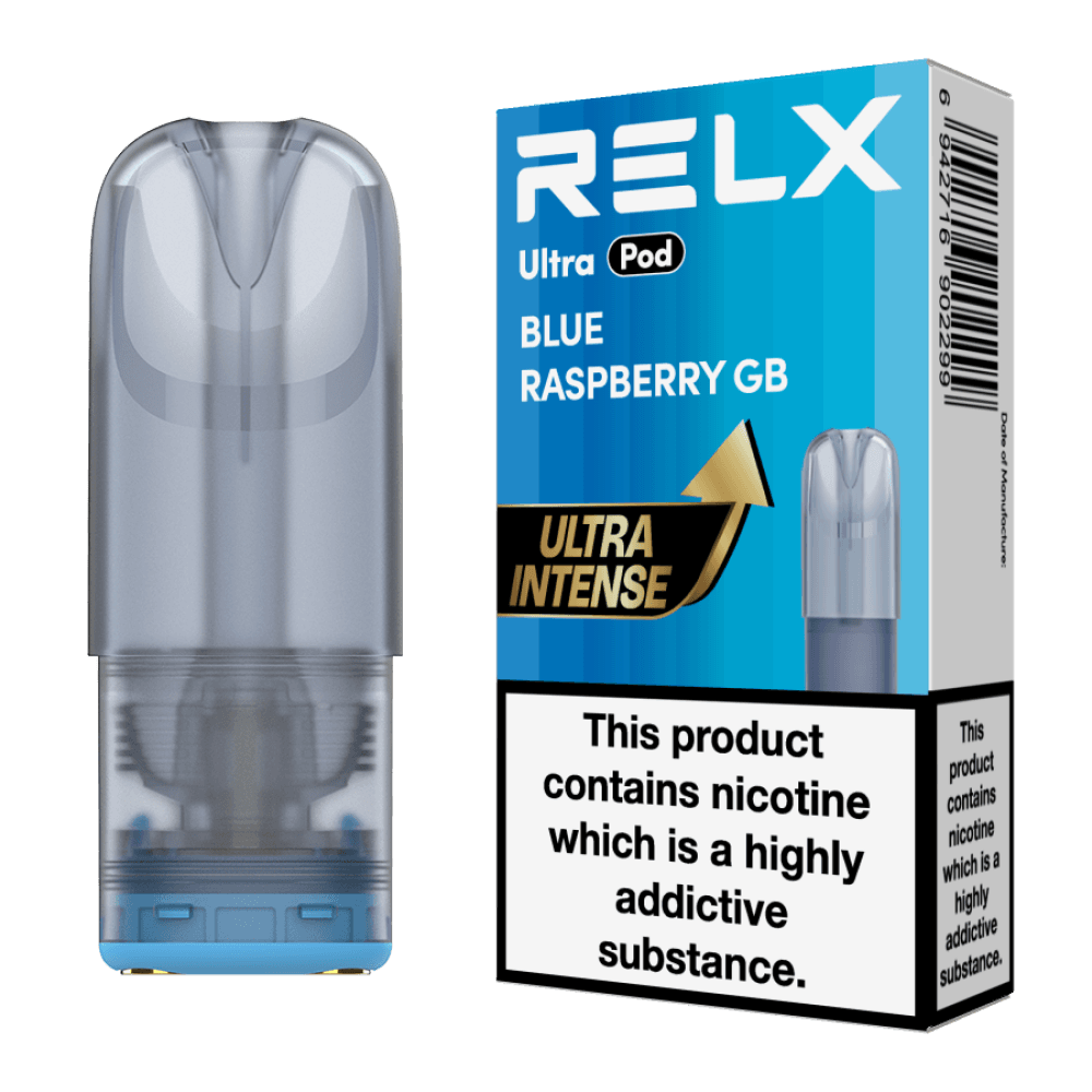  Blueberry Raspberry GB Relx Ultra Refill Pods Box of 5