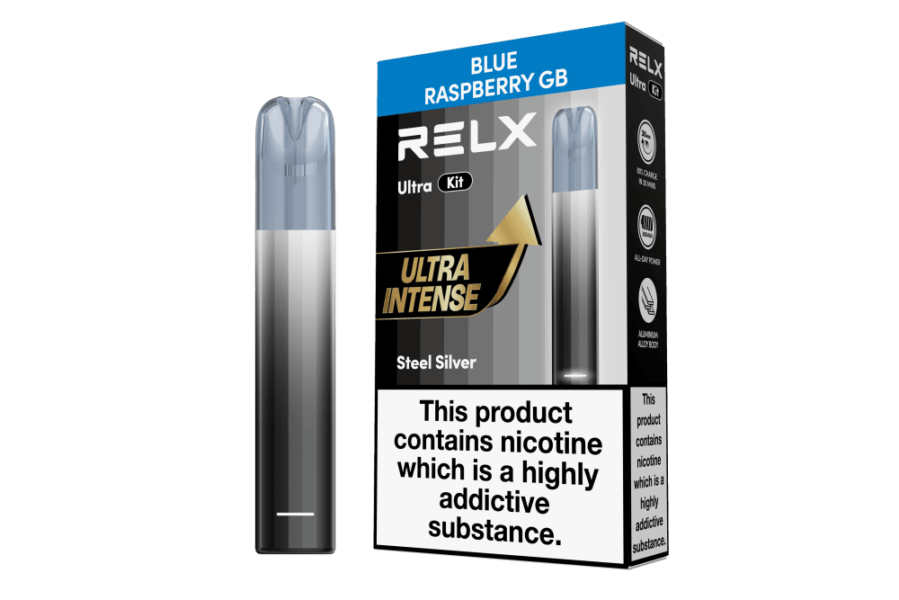  Blueberry Raspberry GB Relx Ultra Prefilled Pod Vape Kit Box of 5