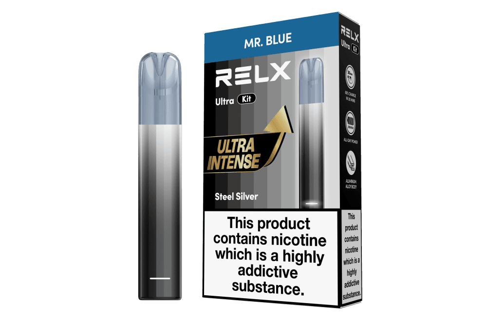  Mr Blue Relx Ultra Prefilled Pod Vape Kit Box of 5