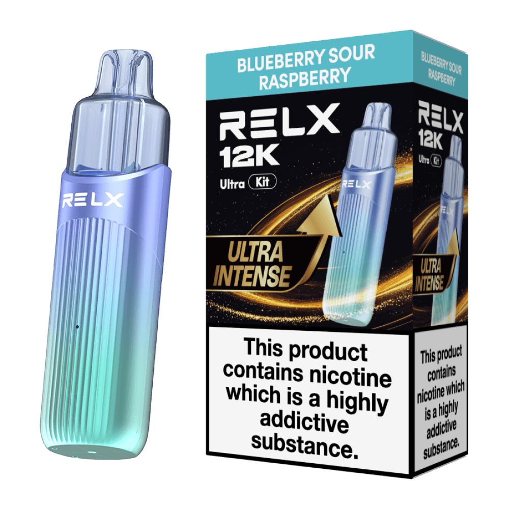  Blueberry Sour Raspberry Relx 12k Ultra Pod Vape Kit Box of 5