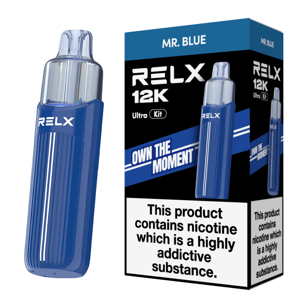  Mr Blue Relx 12k Ultra Pod Vape Kit Box of 5