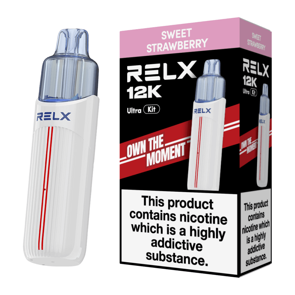 Sweet Strawberry Relx 12k Ultra Pod Vape Kit Box of 5